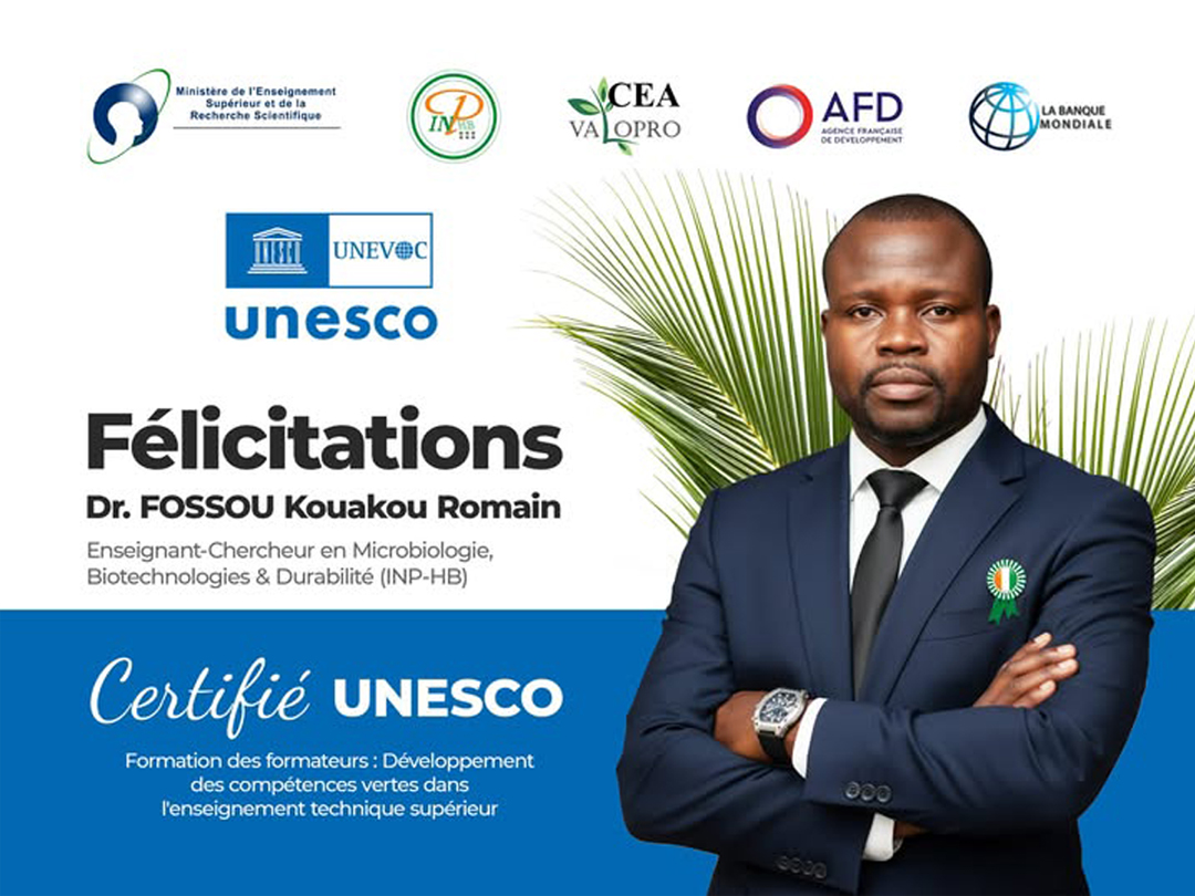 Félicitations au Dr. FOSSOU Kouakou Romain