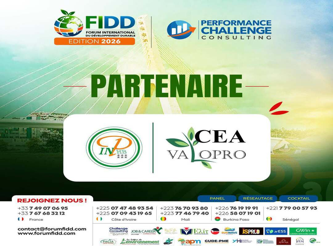 L'INP-HB, à travers son centre d'excellence CEA VALOPRO, confirme sa participation au FIDD 2026 !
